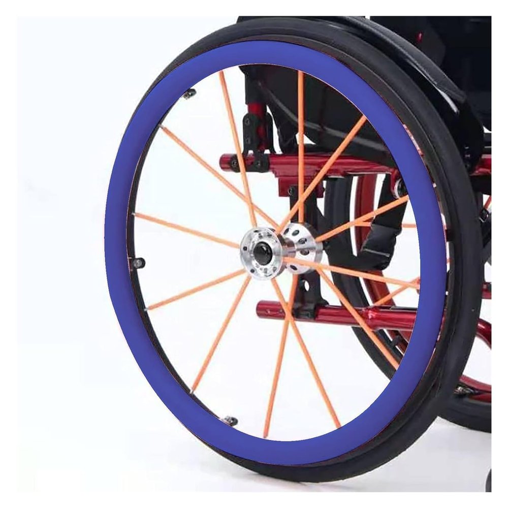 Wheelchair Push Rim Covers 1 Pair 24 Inch Wheelchair Non-Slip Wear-Resistant Hand Push Cover, Wheelchair Rear Wheel,Silicone Snare,Push Ring Protective Cover(H)