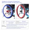 Wheelchair Push Rim Covers 1 Pair 24 Inch Wheelchair Non-Slip Wear-Resistant Hand Push Cover, Wheelchair Rear Wheel,Silicone Snare,Push Ring Protective Cover(H) view 2