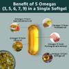 Pure Nutrition Vegan Omega 3-5-6-7-9 | 120 Softgels | 600mg Veg Omega per Serving of 2 Softgels | Multi Omega Supplement for Overall Health | Non GMO | Gluten Free view 3