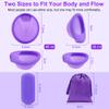 ACWOO Menstrual Discs, 2PCS Reusable Period Disc (S & L) with Storage Bag, Flat-Fit Cup, Medical-Grade Silicone Moon Disc, Feminine Care Hygiene Products, Better Alternative to Sanitary Pad & Tampon view 2