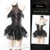 BaronHong Women's Little Devil Pure Desire Cosplay Costume Dress Sexy Sleeveless Perspective Mesh Short Dresses (Black, L) view 3