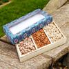 Ghasitaram Gifts Jaiccha 3 Part Printed Box of Cashews, Almonds and Pistachios|Gift for Diwali,Holi,Rakhi,Valentine,Christmas,Birthday,Anniversary,Gift for Her,Him,Mothers Day,Fathers Day| view 1