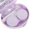 HOMOCONO Portable Contact Lens Case Set of 3 with Mirror Heart-Shaped Purple Lens Storage Box for Travel and Daily Use view 4