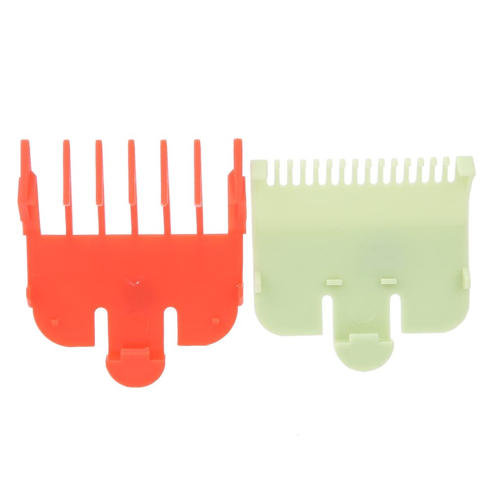 2 x Professional Hair Clipper Guide Combs Replacement Hair Guard Combs Hair Trimmer Supply (Red and Green)
