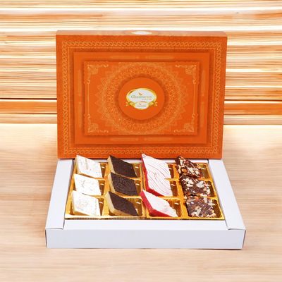 Ghasitaram Gifts Jaiccha Mix Kaju Katlis 12 pcs|Gift for Diwali,Holi,Rakhi,Valentine,Christmas,Birthday,Anniversary,Gift for Her,Him,Mothers Day,Fathers Day|