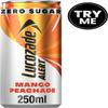 Lucozade Alert Mango Peachade Zero Sugar, 24x250ml cans High Caffeine Energy Drink Great Taste Contains vitamin B3 view 3