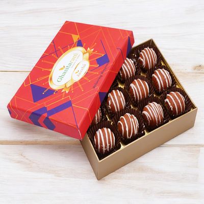 Ghasitaram Gifts Jaiccha Mathura Laddoo 12 pcs in Premium Box|Gift for Diwali,Holi,Rakhi,Valentine,Christmas,Birthday,Anniversary,Gift for Her,Him,Mothers Day,Fathers Day|