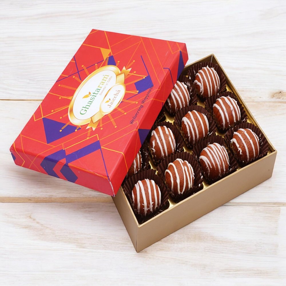 Ghasitaram Gifts Jaiccha Mathura Laddoo 12 pcs in Premium Box|Gift for Diwali,Holi,Rakhi,Valentine,Christmas,Birthday,Anniversary,Gift for Her,Him,Mothers Day,Fathers Day|