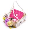 Ghasitaram Gifts Jaiccha Jute Square Flower Basket with Milk Cake,2 Jars of Crunchy Cashews and Flavour Raisins|Gift for Diwali,Holi,Valentine,Birthday,Anniversary,Her,Him,Mothers Day,Fathers Day| view 1