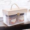 Ghasitaram Gifts Jaiccha Wooden Acrylic Box of 2 Big Jars of Cashews and Almonds|Gift for Diwali,Holi,Rakhi,Valentine,Christmas,Birthday,Anniversary,Gift for Her,Him,Mothers Day,Fathers Day| view 1