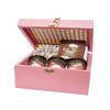 Ghasitaram Gifts Jaiccha Pink Cane Rattan Box with Kaju Katli,Flavour Raisins,Crunchy Cashew,Pista,MEWA Bites|Gift for Diwali,Holi,Valentine,Birthday,Anniversary,Her,Him,Mothers Day,Fathers Day| view 1