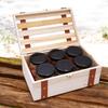 Ghasitaram Gifts Jaiccha Wooden Leather Belt Box of 6 Jars of Dryfruits|Gift for Diwali,Holi,Rakhi,Valentine,Christmas,Birthday,Anniversary,Gift for Her,Him,Mothers Day,Fathers Day|