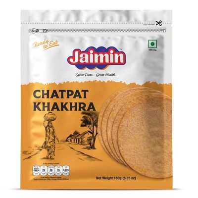 Lilys Present Jaimin Indian Khakhra Flatbreads, Variety Pack of 9 Flavours, Select Any (2),180g-200g Packs (Chatpat)