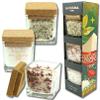 Kimm & Miller Luxury Flavoured Coarse Salt & Sea Salt Trio - Includes 3 varieties; Himalayan, Chilli & Herby Rock in Sturdy Glass Salt Pots - Great Cooking Gifts for Men & Women view 1