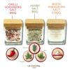 Kimm & Miller Luxury Flavoured Coarse Salt & Sea Salt Trio - Includes 3 varieties; Himalayan, Chilli & Herby Rock in Sturdy Glass Salt Pots - Great Cooking Gifts for Men & Women view 3