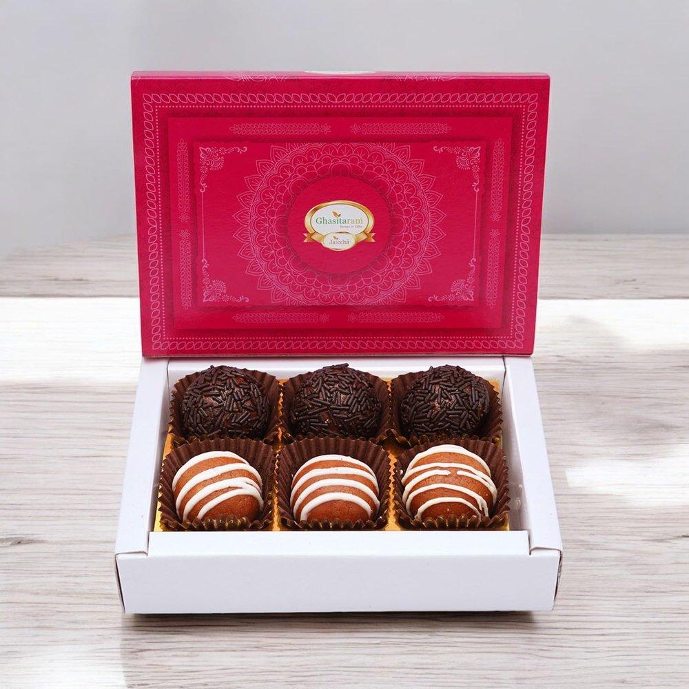 Ghasitaram Gifts Jaiccha Assorted Fancy Dryfruit Laddoos 6 pcs|Gift for Diwali,Holi,Rakhi,Valentine,Christmas,Birthday,Anniversary,Gift for Her,Him,Mothers Day,Fathers Day|