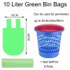 160 Biodegradable Bin Bags Liner with Tie HandlesSmall Food Waste Bags10 Litre Compostable Caddy LinersRecycling Degradable Trash Garbage Rubbish Bag for Kitchen Trash, Household and Office(Green) view 2