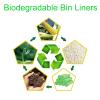 160 Biodegradable Bin Bags Liner with Tie HandlesSmall Food Waste Bags10 Litre Compostable Caddy LinersRecycling Degradable Trash Garbage Rubbish Bag for Kitchen Trash, Household and Office(Green) view 3
