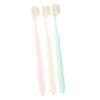 SOESFOUFU 3pcs Soft Bristle Toothbrushes for Adults Wide and Thin Brush Head Gentle Gum Protection Comfortable Handle Household Pack view 1