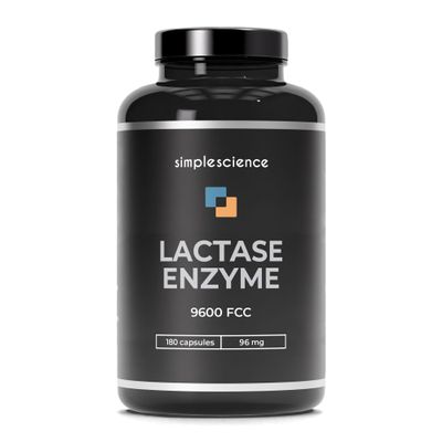 Lactase Enzyme (High Strength) | 9600FCC in One Capsule | 180 Capsules = 180 True Servings | Lactose Intolerance Relief & Digestion Support | Lab Tested | 100% Natural and Non-GMO