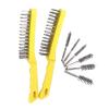 Morain Stainless Steel Wire Brushes 10Inch Industrial Strengthen Hand Tool Hangable For Kitchen Stove Surfaces Cleaner view 1