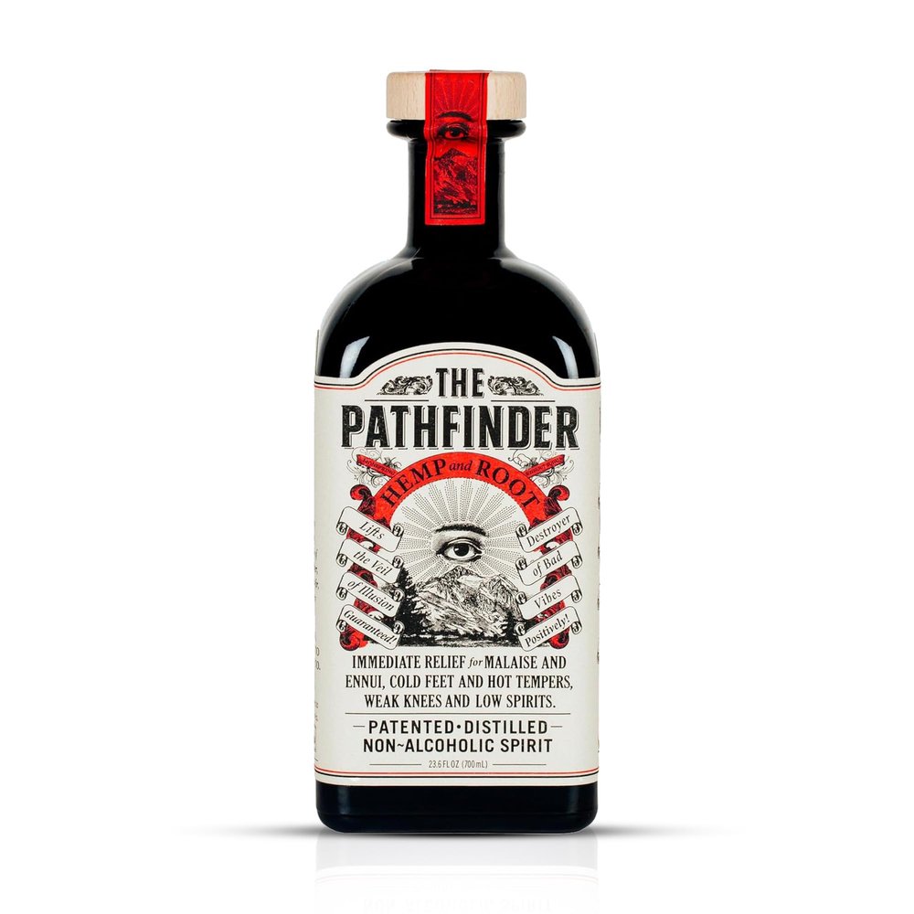 The Pathfinder distilled non alcoholic spirit | Alcohol free cocktails | Cocktail ingredient | Bittersweet elixir | 700ml | Mystical and provocative | Monday-Friday next day DHL Express delivery