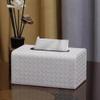 DFHS46JK Tissue Box Cover Simple Modern Tissue Box Household Restaurant Desktop Decorative Paper Box Creative Coffee Table Storage Tissue Box In Living Room(White) view 4