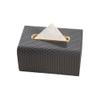 DFHS46JK Tissue Box Cover Light Luxury Leather Woven Pattern Tissue Box Home Living Room Coffee Table Drawing Box Desktop Decorations In Living Room view 1