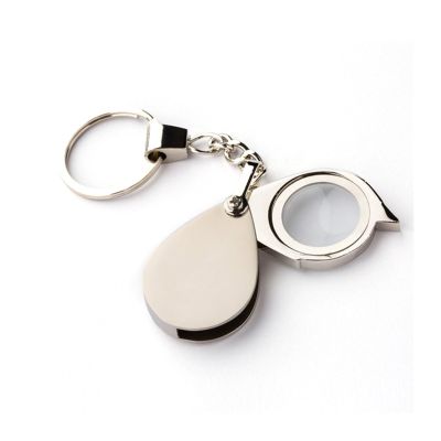 15X Portable Folding Key Ring Mini Magnifier Key Chain Magnifying Durable Glass Loupe Pocket Tool Gift Supplies