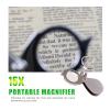 15X Portable Folding Key Ring Mini Magnifier Key Chain Magnifying Durable Glass Loupe Pocket Tool Gift Supplies view 3