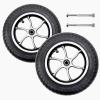 10 Inch Wheelchair Replacement Front Wheels, 10x2 Electric Wheelchair Wheels Accessories, Pneumatic Rubber Tires, Casters Rollers, with 2/1" Bearing (2-Pack) view 1