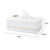 DFHS46JK Tissue Box Cover Living Room Resin Tissue Box Dining Table Tissue Box Light Luxury Style Coffee Table Napkin Box Ornament In Living Room(Large) view 2