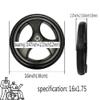 16 Inch Rear Wheels for Wheelchair, 16x1.75 Manual Wheelchairs Replacement Wheel, Non-Inflatable PU Tires, Replaceable Trolley Wheels, with 1/2" Bearing (1 Set of 2) view 4