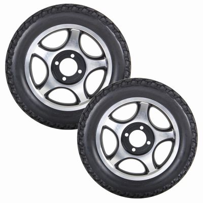 12 Inch Rear Wheels for Electric Wheelchair, 12 1/2x2 1/4 Walker Wheels Replacement, Solid Construction Non-Inflatable Tire, Wheelchair Accessories Parts (1 Set of 2)