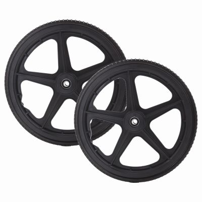 14x1.75 Rear Wheels for Wheelchair, 14 Inch Manual Wheelchairs Replacement Wheel, Solid Non-Inflatable Tire, Replaceable Trolley Rear Wheel Assembly (1 Set of 2)