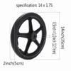 14x1.75 Rear Wheels for Wheelchair, 14 Inch Manual Wheelchairs Replacement Wheel, Solid Non-Inflatable Tire, Replaceable Trolley Rear Wheel Assembly (1 Set of 2) view 3