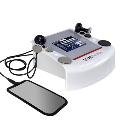 300~448KHz Extracorporeal Shock Wave Therapy Machine with Negative Plate and 8 Working Head, 4 Adjustable Modes/10 Body Therapy Diathermy Machine CET RET RF
