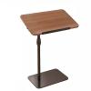 Overbed Table Tray Artificial Board Bedside Table, Office Sofa Side Table, Laptop Table, can Lift And Flip With Antis Fall Strips, Used for Home, Hospitals(Black) view 1