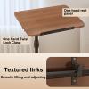 Overbed Table Tray Artificial Board Bedside Table, Office Sofa Side Table, Laptop Table, can Lift And Flip With Antis Fall Strips, Used for Home, Hospitals(Black) view 4
