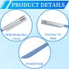 10Pcs Beard Mustache Straight Edge Razors, Men Eyebrow Shaper Straight Eyebrow Razor Stainless Steel Blade for Facial Hair Fuzz Remover Hair Shaver Grooming Tool for Travel Grooming Styling view 3
