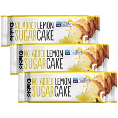Diablo No Added Sugar Lemon Cake  Healthy Snacks Sweet Treat, Cakes and Desserts for All, Ideal for Snack Time, Tea & Party Treat, Halal & Kosher Approved  200g (Pack of 3)