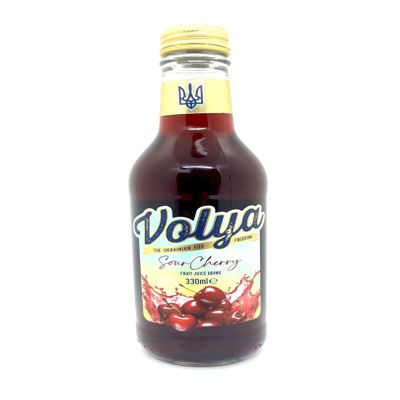 Volya Sour Cherry Fruit Juice Drink (330ml)*No Added Sugar or Sweeteners *No Artifical Preservatives *Containing 63% of juice *Lightly Carbonated Natural Cherry Flavour