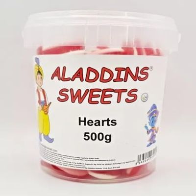 Pick n Mix Retro Hearts Jelly Halal Sweets. Premium Quality for Kids & Adults Christmas, EID, Wedding Candy Carts, Gift and Sharing. 500g / 1kg bulk buy (500G)