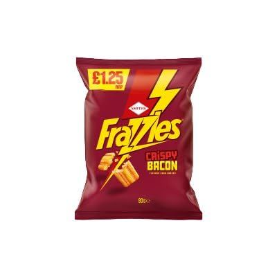 Smiths Frazzles Crispy Bacon Crisps Snack 18 x 90g PMP Bags