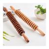 Beech Wood Yoga Massage Roller Lumbar Cervical Shoulder Back Leg Wooden Stick Thin Body Meridian Fitness Massager(Type d) view 3
