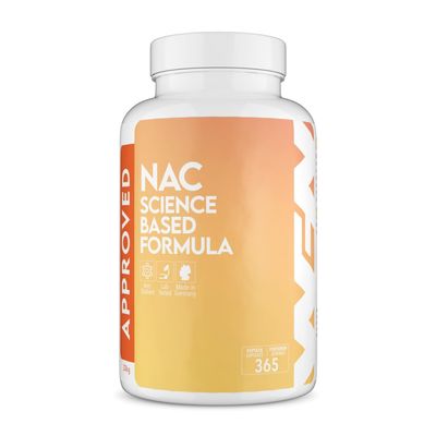 WFN Approved NAC 800 mg per Capsule - N-Acetyl-L-Cysteine - 365 Capsules Annual Supply - Highly dosed, Vegan, Without additives - Produced & Laboratory Tested in Germany