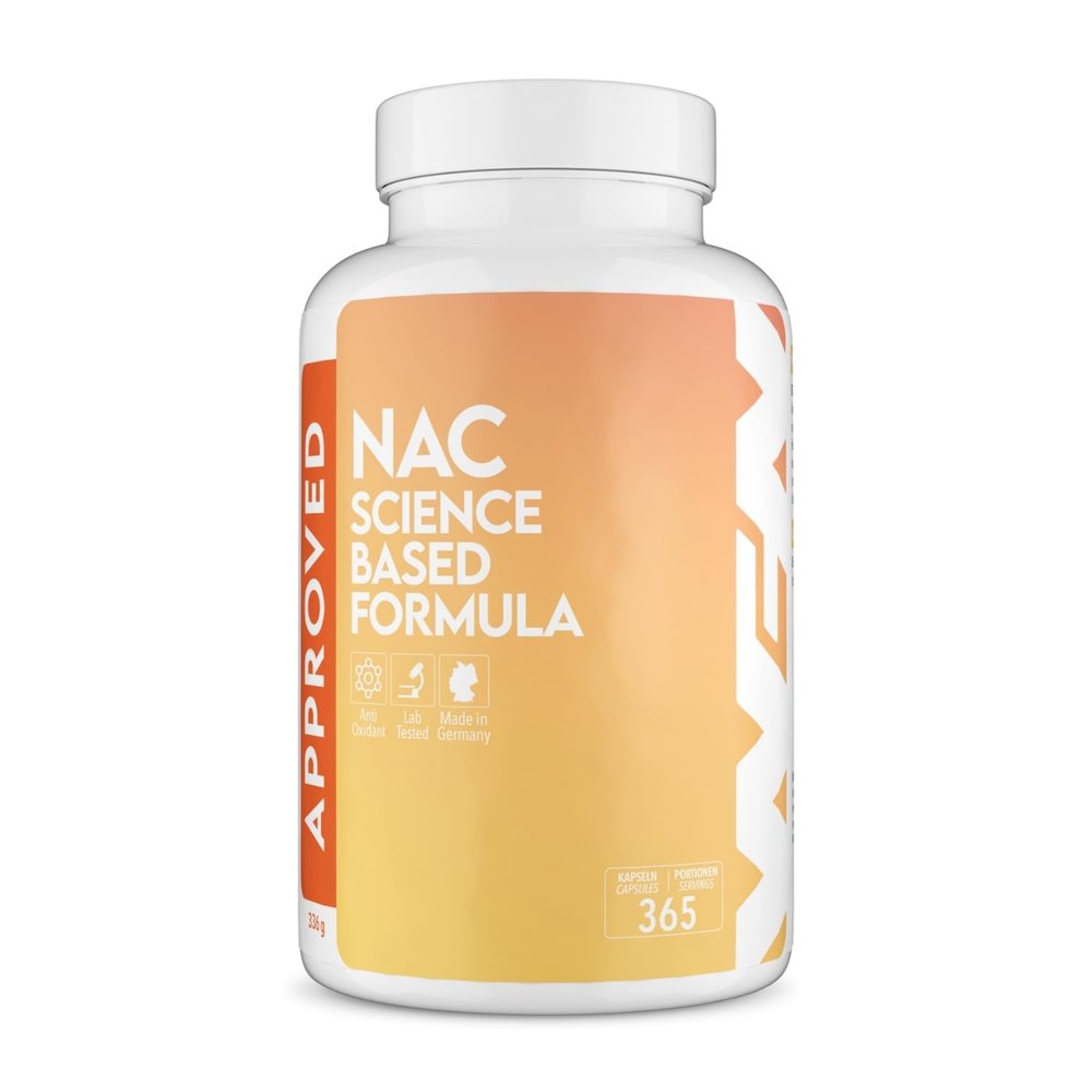WFN Approved NAC 800 mg per Capsule - N-Acetyl-L-Cysteine - 365 Capsules Annual Supply - Highly dosed, Vegan, Without additives - Produced & Laboratory Tested in Germany