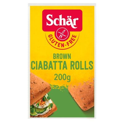Brown Ciabatta Rolls 200G, Gluten and wheat free brown ciabatta rolls, With buckwheat and sourdough, High in fibre, Lactose and wheat-free, Suitable for vegans