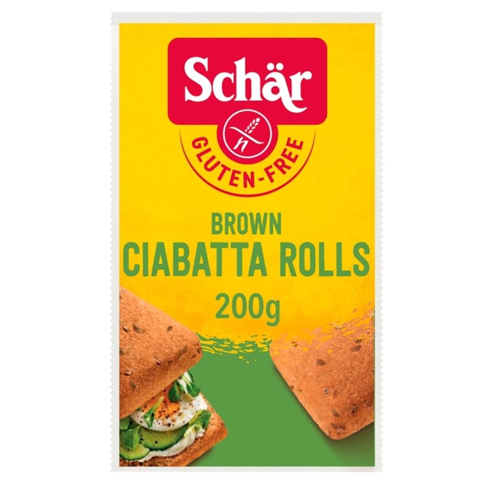 Brown Ciabatta Rolls 200G, Gluten and wheat free brown ciabatta rolls, With buckwheat and sourdough, High in fibre, Lactose and wheat-free, Suitable for vegans
