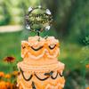 1 Pack Happy Halloween Cake Topper, Happy Halloween Cake Decorations, Acrylic Ghost Skull Bats Cake Pick for Halloween Theme Baby Shower Party Decorations view 3
